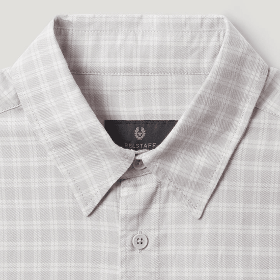 Young Ideas/Henmores - Scale Check Overshirt - Cement Grey/Silver Birch - M