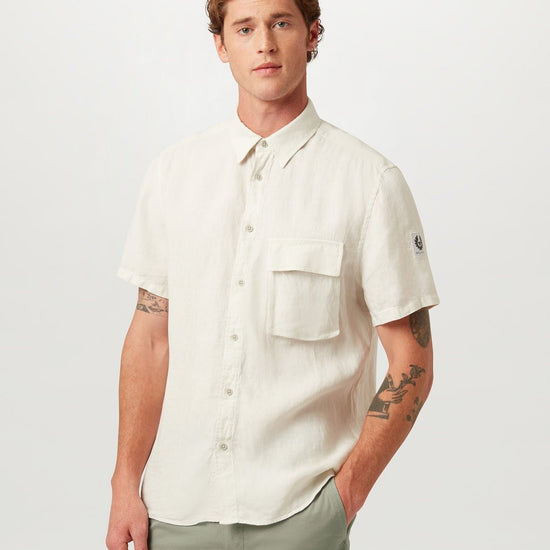 Young Ideas/Henmores - Scale Short Sleeve Shirt - Silver Birch - M