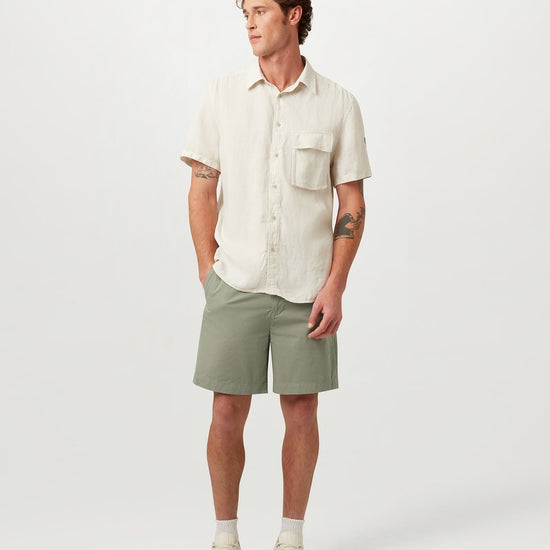 Young Ideas/Henmores - Scale Short Sleeve Shirt - Silver Birch - M