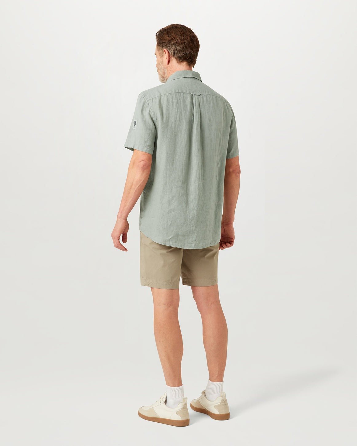 Young Ideas/Henmores - Scale Short Sleeve Shirt - Lichen Green - M