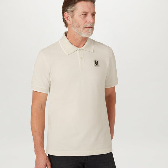 Young Ideas/Henmores - Stamp Logo Short Sleeve Tipped Polo Shirt - Silver Birch - S