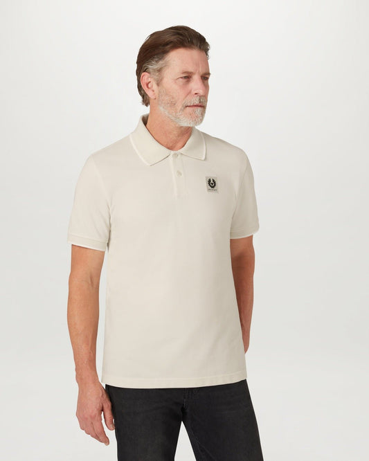 Young Ideas/Henmores - Stamp Logo Short Sleeve Tipped Polo Shirt - Silver Birch - S