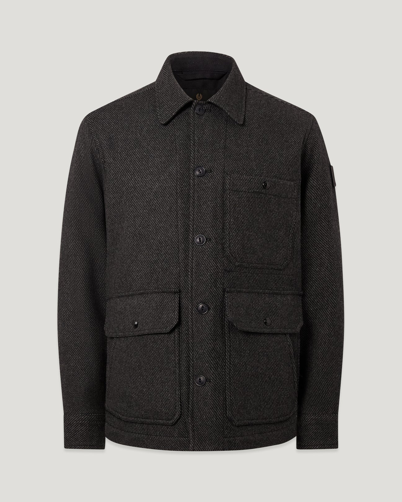 Young Ideas & Henmores -Trail Wool Overshirt -Charcoal Twill -M