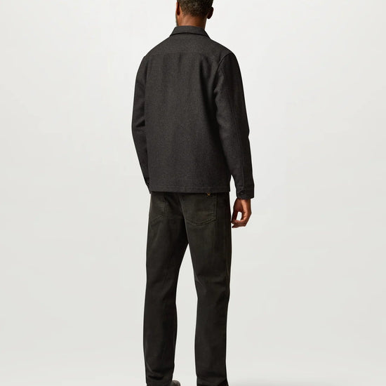 Young Ideas & Henmores -Trail Wool Overshirt -Charcoal Twill -M