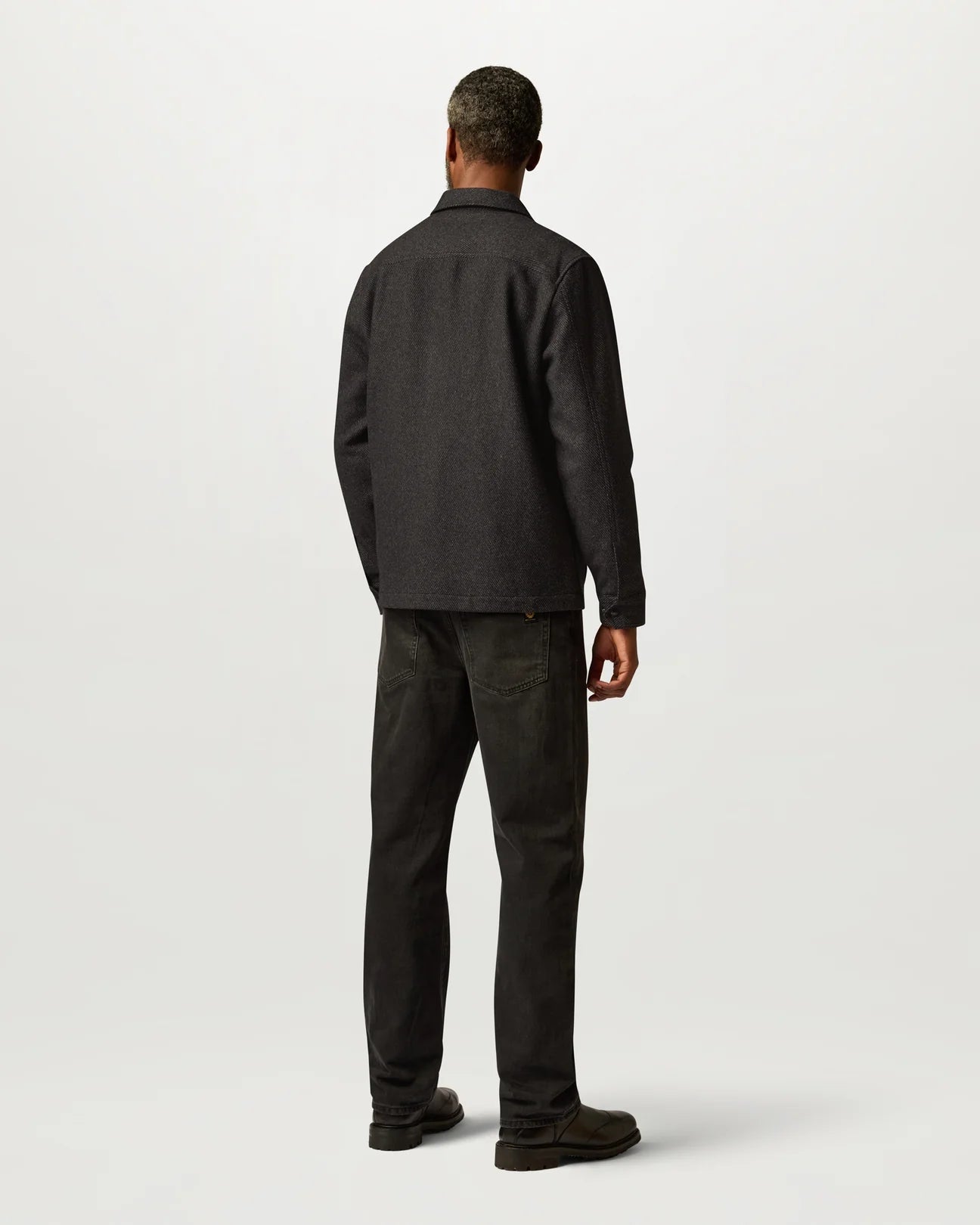 Young Ideas & Henmores -Trail Wool Overshirt -Charcoal Twill -M