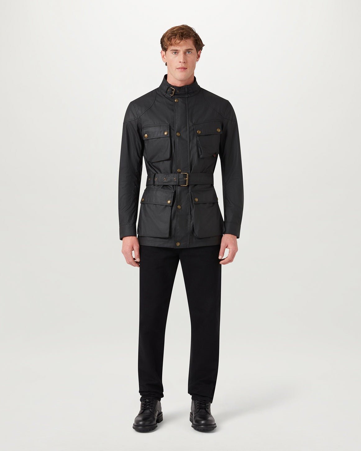 Young Ideas/Henmores - Trialmaster Wax Belted Jacket - Black - 38