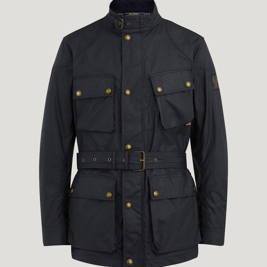 Young Ideas/Henmores - Trialmaster Wax Belted Jacket - Dark Navy - 38