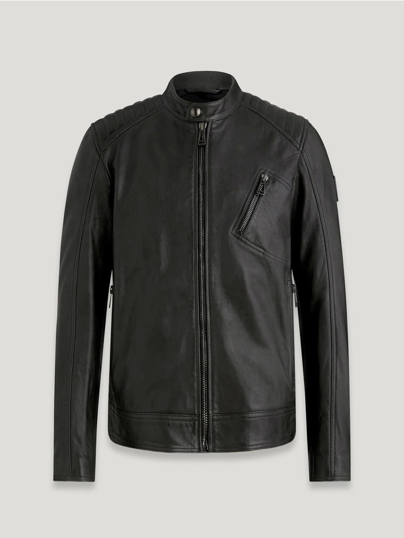 Young Ideas & Henmores -V Racer Leather Jacket -Black -40