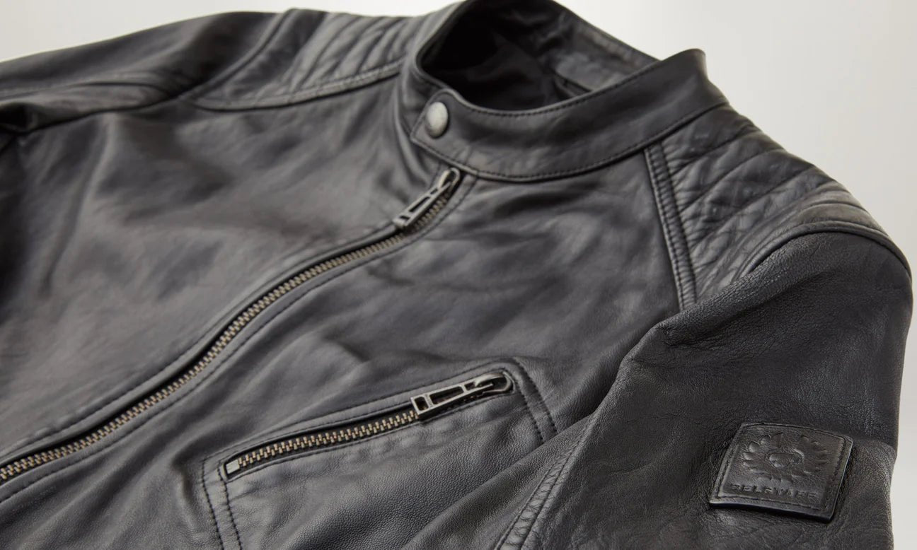 Young Ideas & Henmores -V Racer Leather Jacket -Black -40
