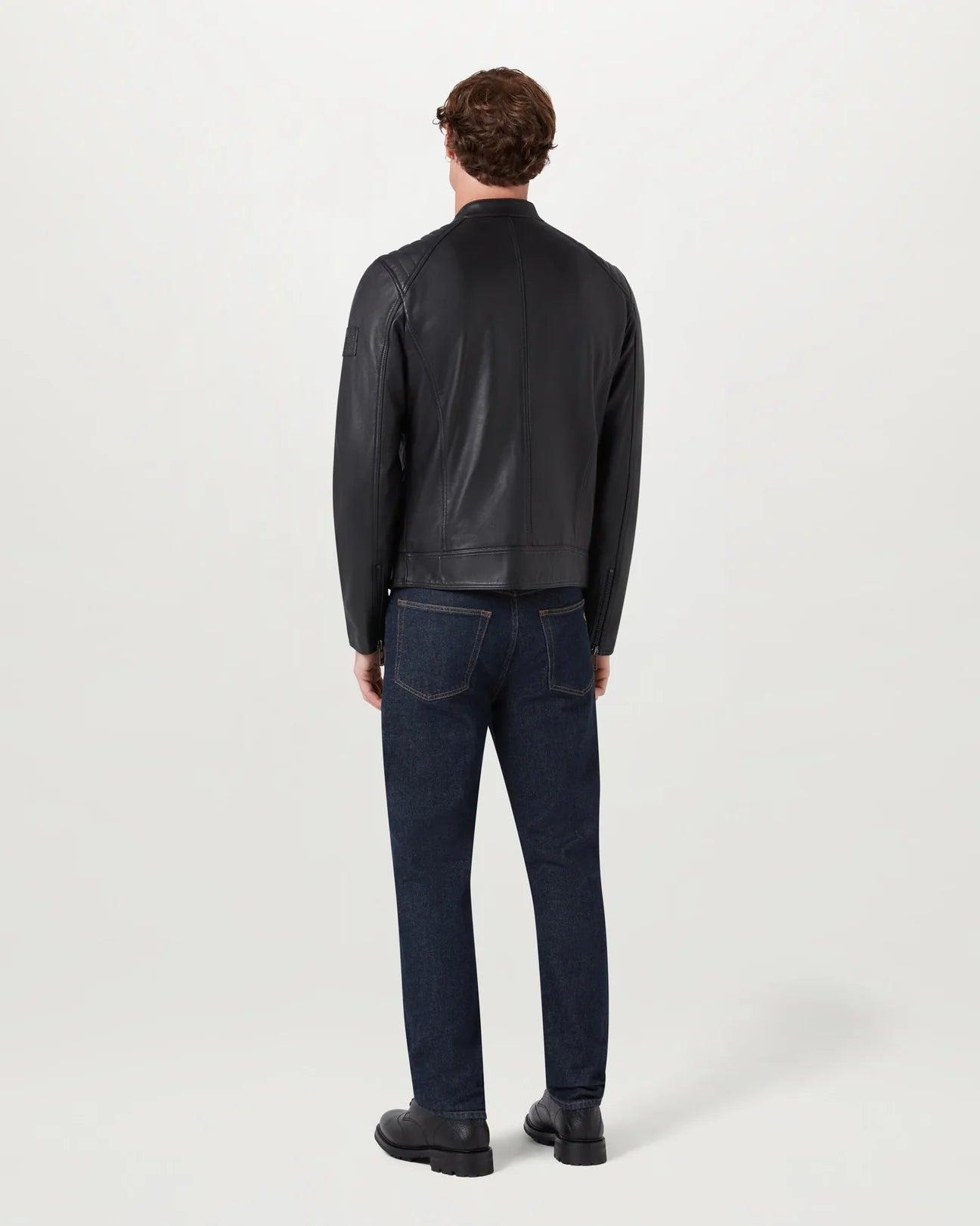 Young Ideas & Henmores -V Racer Leather Jacket -Black -40