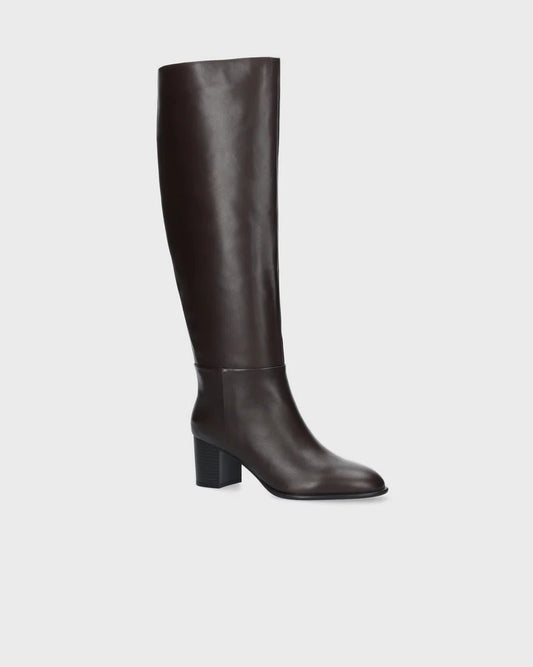 Young Ideas & Henmores -Biarritz Knee High Suede Boots -Marron -4
