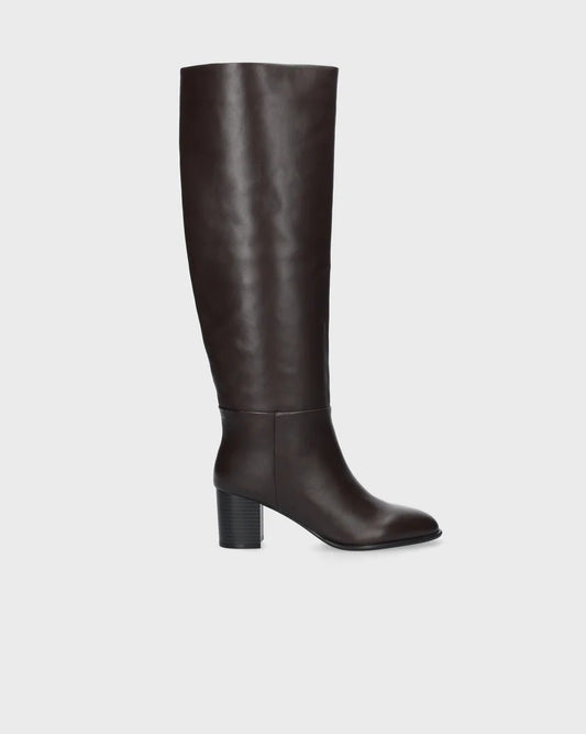 Young Ideas & Henmores -Biarritz Knee High Suede Boots -Marron -4