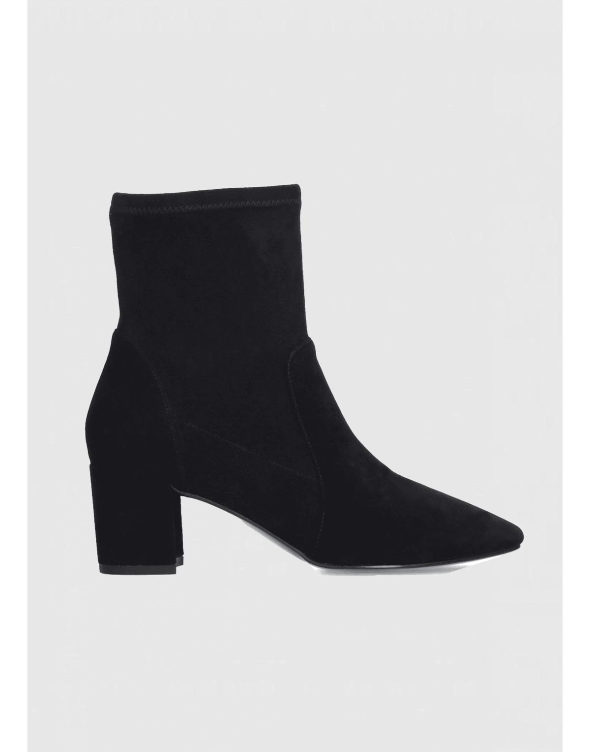 Young Ideas/Henmores - Block Heel Suede Ankle Boot - Black - 4