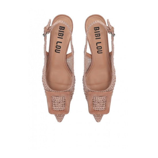 Young Ideas/Henmores - Dalia 65 Crochet Detail Sling Back Kitten Heel - nude - 4