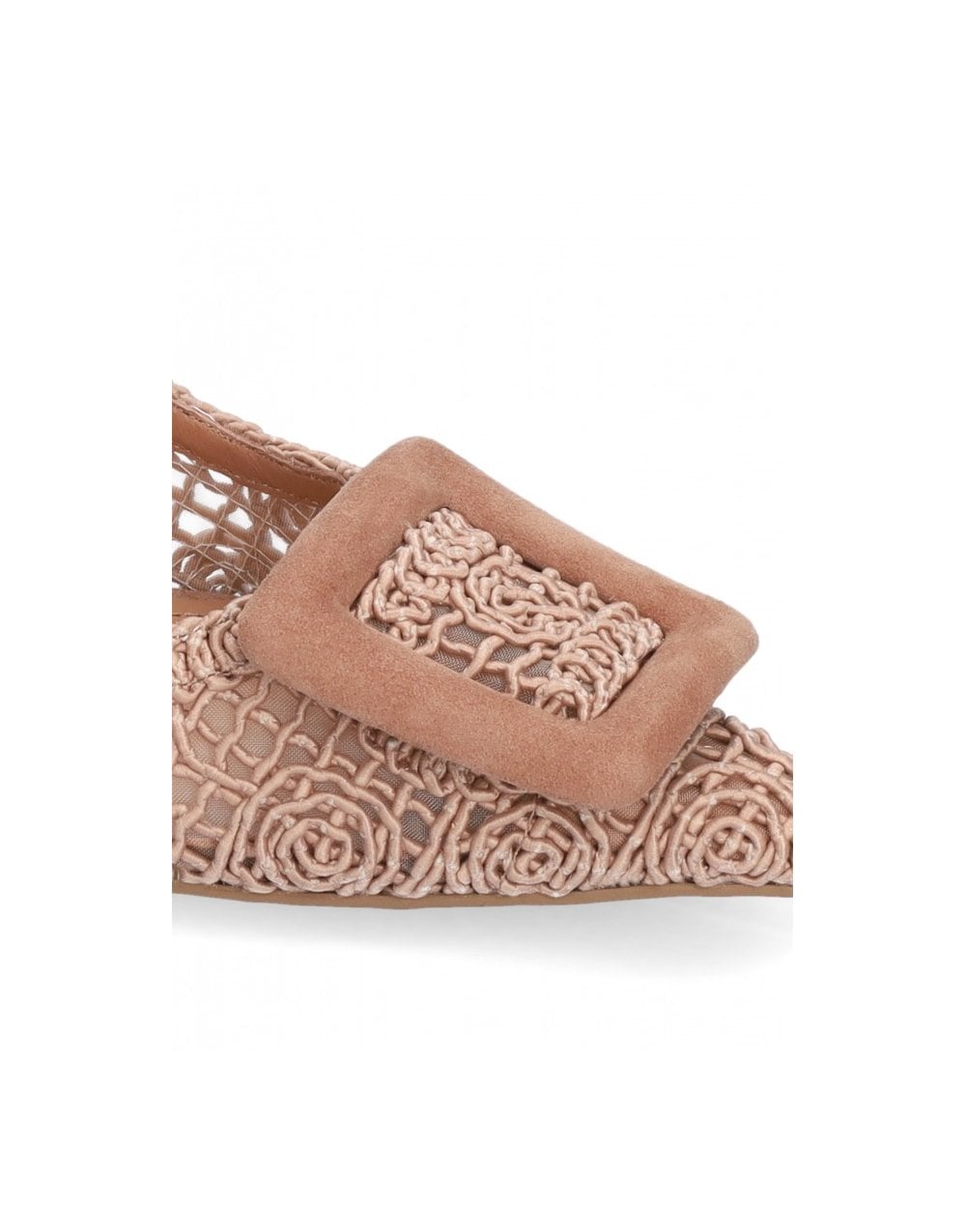 Young Ideas/Henmores - Dalia 65 Crochet Detail Sling Back Kitten Heel - nude - 4