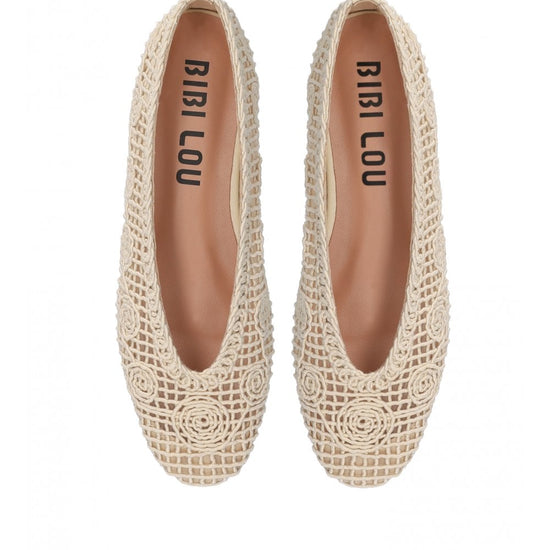 Young Ideas/Henmores - Dalia Crochet Detail Ballet Pump - Off White - 4