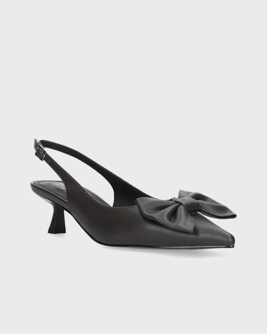 Young Ideas & Henmores -Gaela 40 Bow Slingbacks -Negro -4