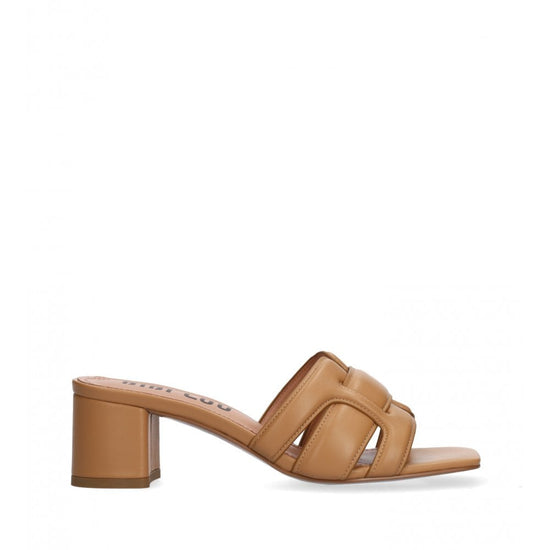 Young Ideas/Henmores - Holly 50 Heeled Mule - Camel - 4