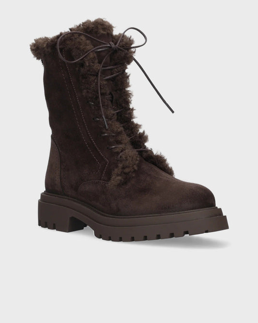 Young Ideas & Henmores -Kael Suede Lace Up Boots -Marron -4