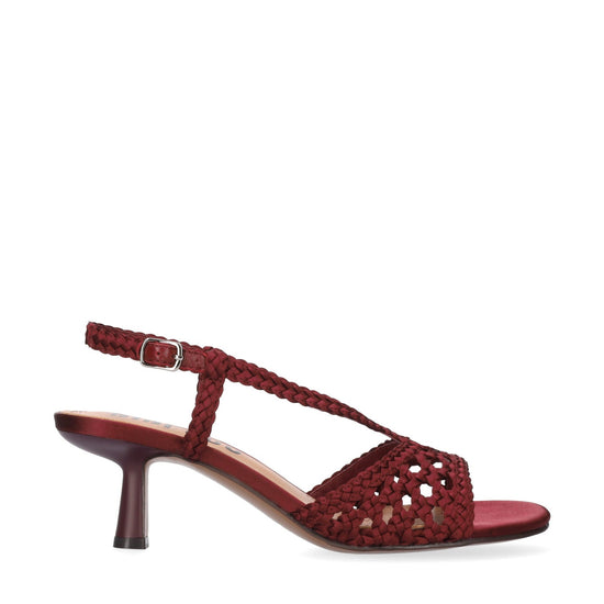 Young Ideas/Henmores - Kou 55 Heeled Crochet Sandal - Burgundy - 5