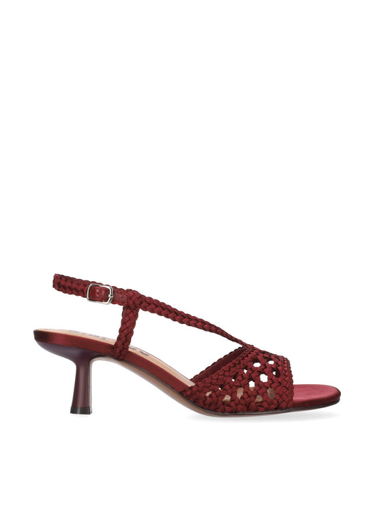 Young Ideas/Henmores - Kou 55 Heeled Crochet Sandal - Burgundy - 5