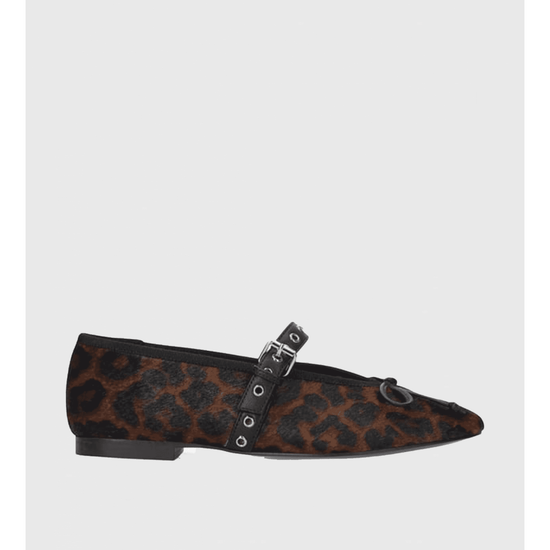 Young Ideas/Henmores - Leopard Strap Detail Ballet Flats - Leopard - 3