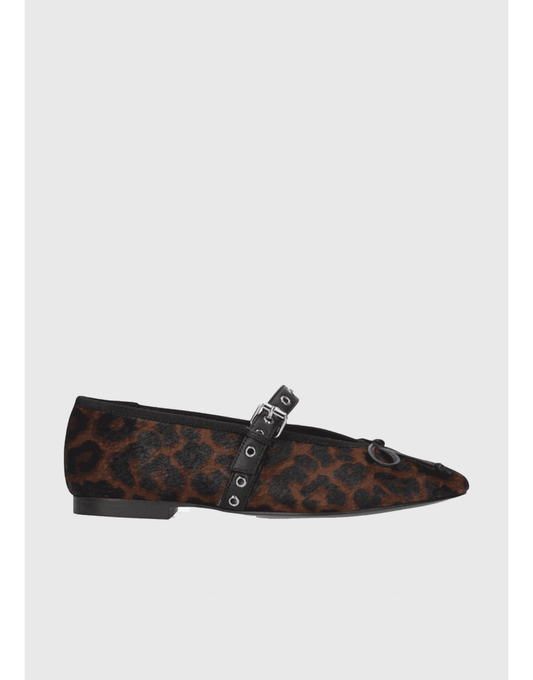 Young Ideas/Henmores - Leopard Strap Detail Ballet Flats - Leopard - 3