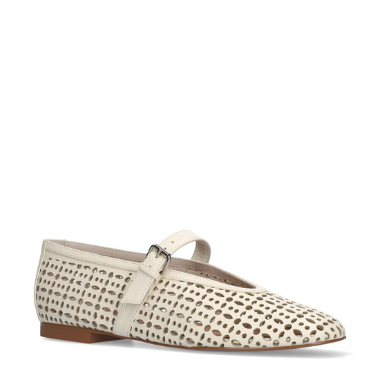 Young Ideas/Henmores - Maia Laser Cut Flat - Off White - 4