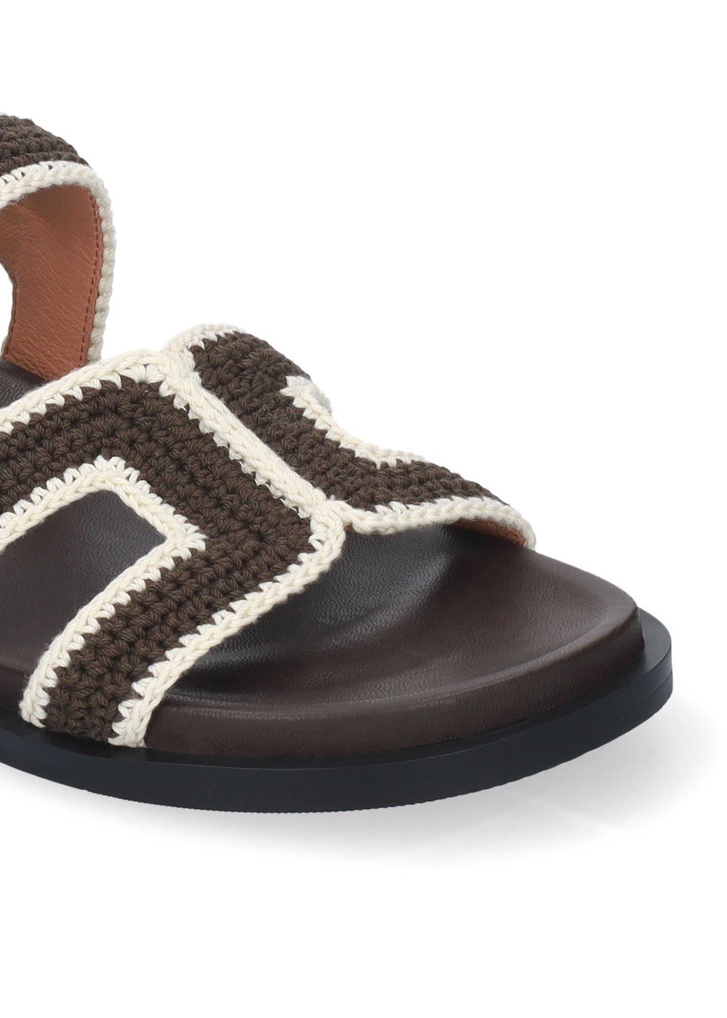 Young Ideas/Henmores - Mindy Crochet Slide On Sandal - Marron - 4