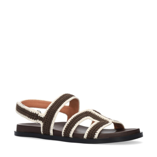 Young Ideas/Henmores - Mindy Crochet Slide On Sandal - Marron - 4