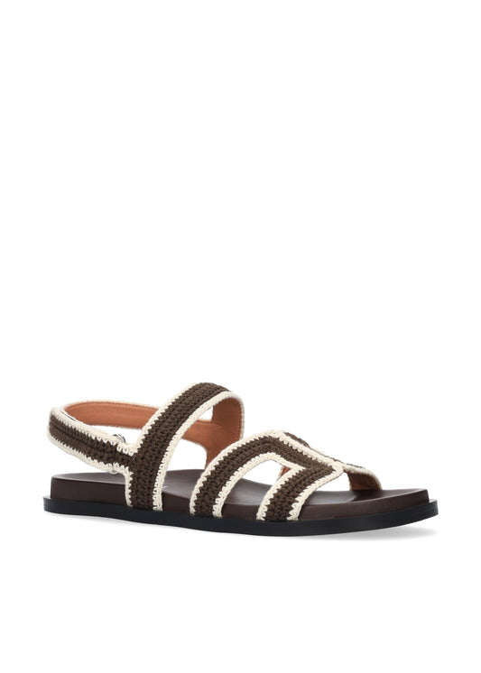 Young Ideas/Henmores - Mindy Crochet Slide On Sandal - Marron - 4