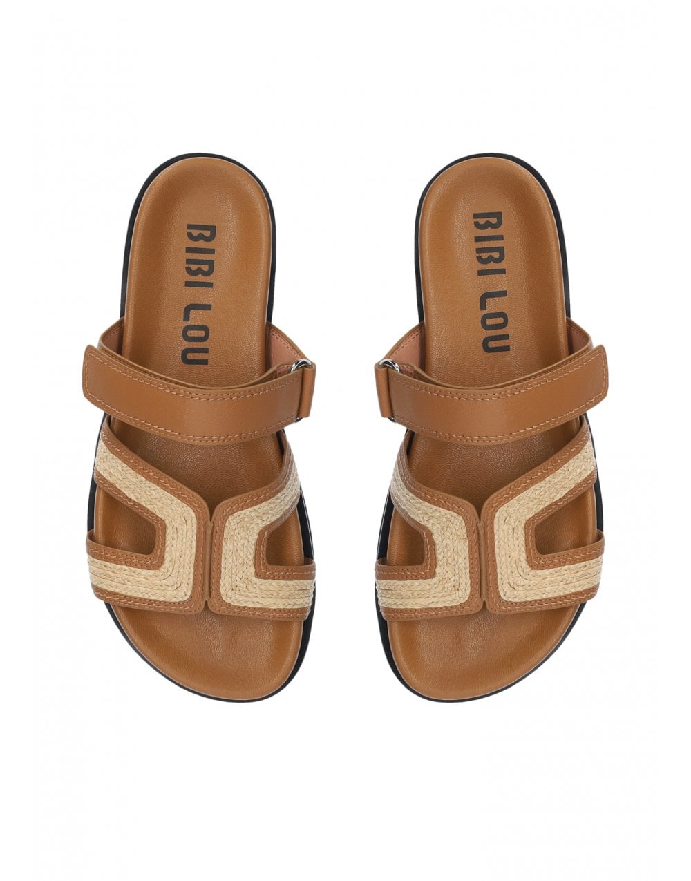 Young Ideas/Henmores - Mindy Raffia Slide On Sandal - Brown Raffia - 4