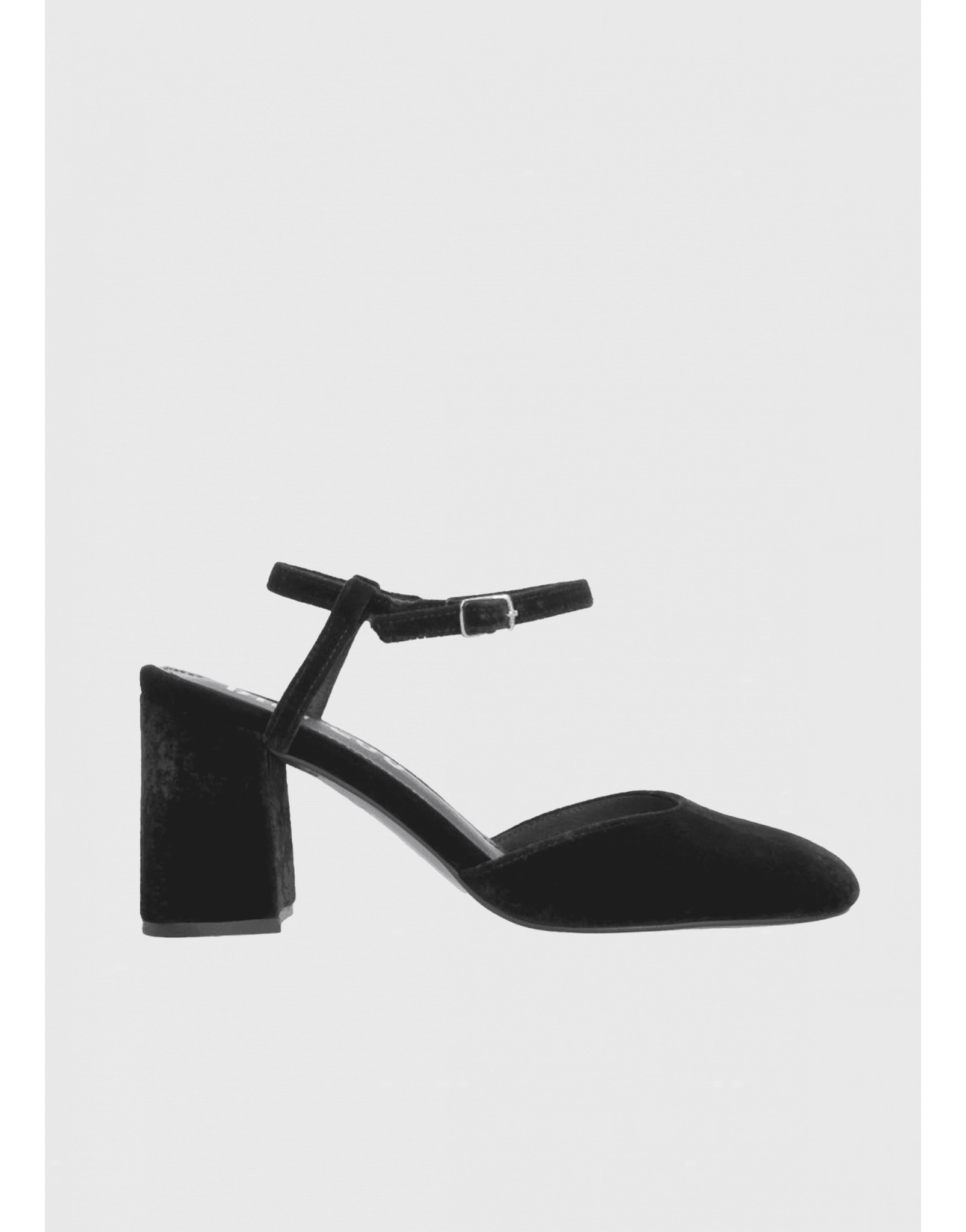 Young Ideas/Henmores - Round Toe Ankle Strap Heels - Black - 4