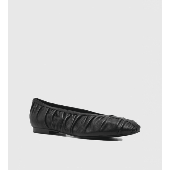 Young Ideas/Henmores - Ruched Detail Ballet Flats - Black - 3