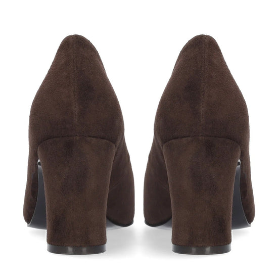Young Ideas & Henmores -Simone Pointed Suede Heels -Marron -4