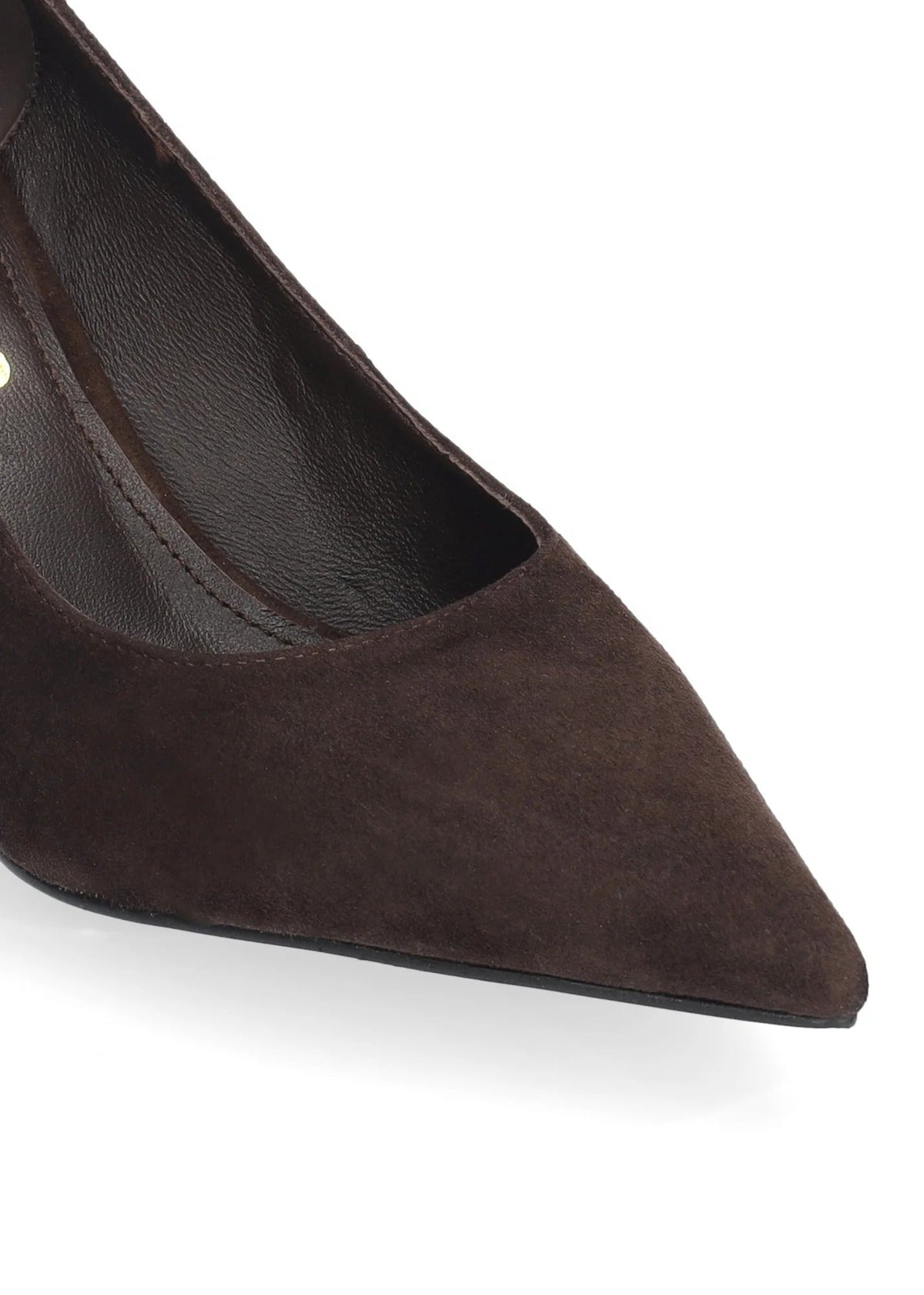 Young Ideas & Henmores -Simone Pointed Suede Heels -Marron -4