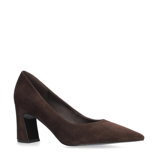 Young Ideas & Henmores -Simone Pointed Suede Heels -Marron -4