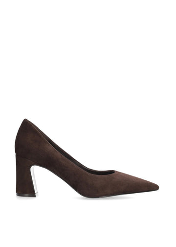 Young Ideas & Henmores -Simone Pointed Suede Heels -Marron -4