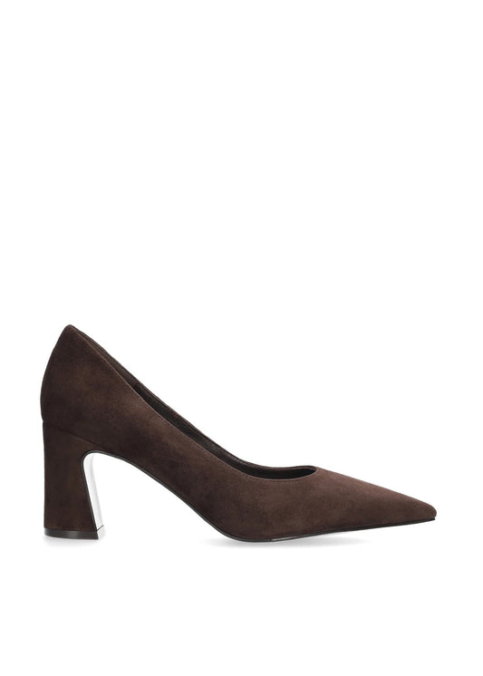 Young Ideas & Henmores -Simone Pointed Suede Heels -Marron -4