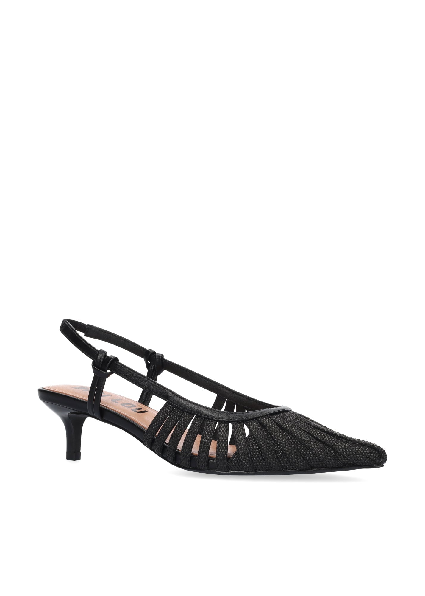 Young Ideas/Henmores - Sling Back Kitten Heel - Black - 4