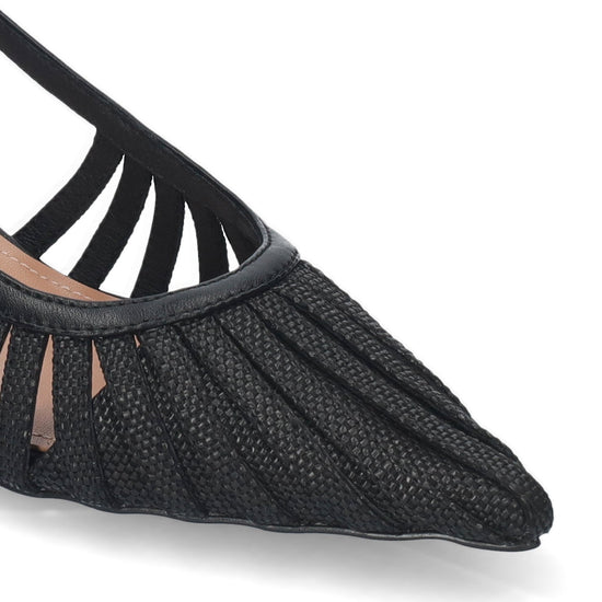 Young Ideas/Henmores - Sling Back Kitten Heel - Black - 4