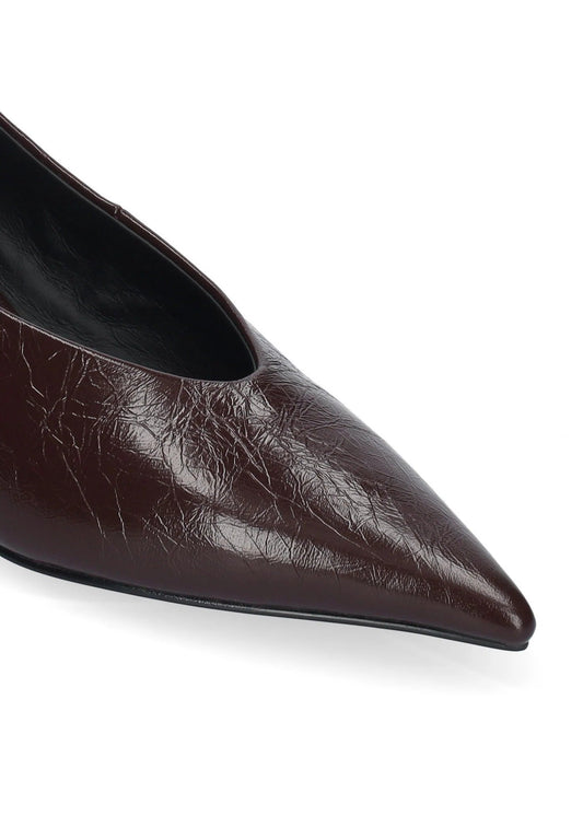 Young Ideas & Henmores -Tiare 40 Textured Slingbacks -Burgundy -4