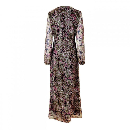 Young Ideas/Henmores - C_Dennas Sheer Sleeve Midi Dress - 963 Burgundy Floral - 8