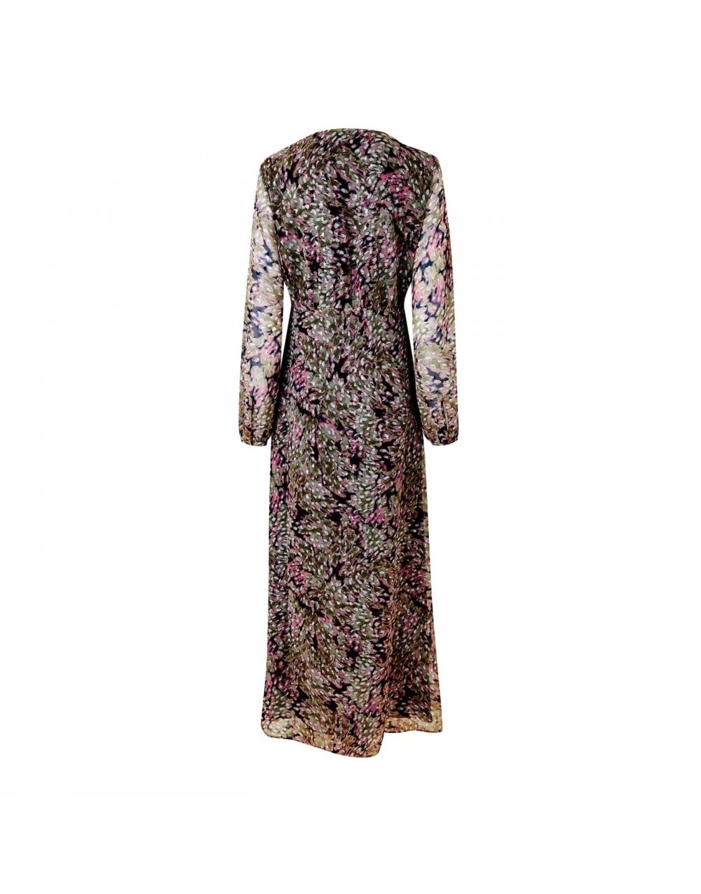 Young Ideas/Henmores - C_Dennas Sheer Sleeve Midi Dress - 963 Burgundy Floral - 8