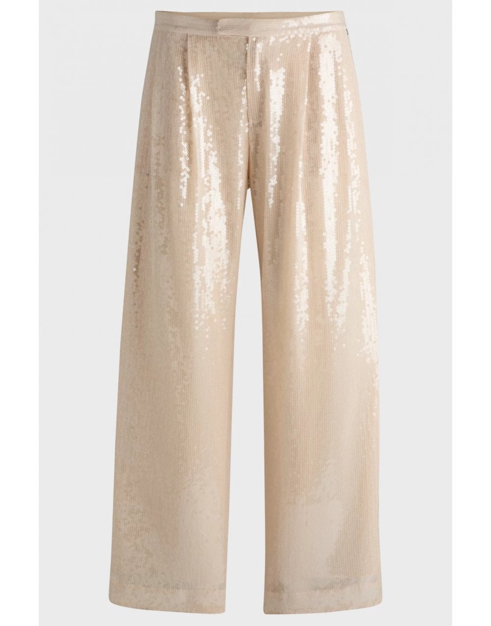 Young Ideas/Henmores - C_Tallets Sequin Wide Leg Trousers - 848 Cream Sequin - 8