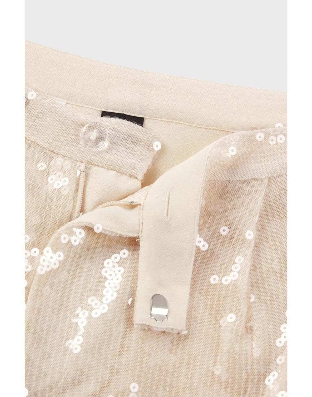 Young Ideas/Henmores - C_Tallets Sequin Wide Leg Trousers - 848 Cream Sequin - 8