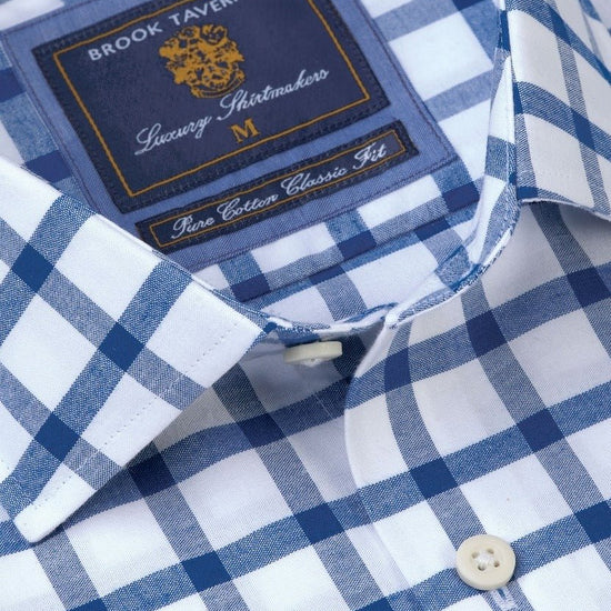 Young Ideas & Henmores - Bold Check Longsleeved Shirt - White - M