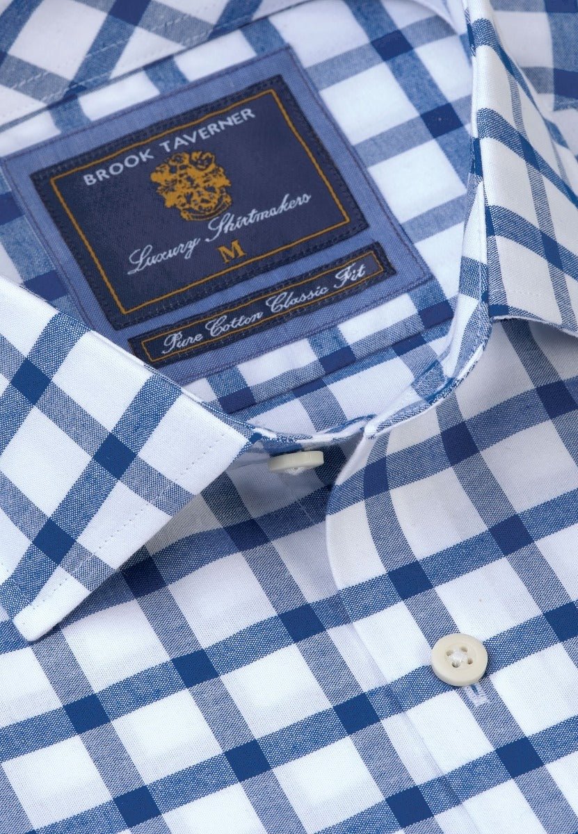 Young Ideas & Henmores - Bold Check Longsleeved Shirt - White - M