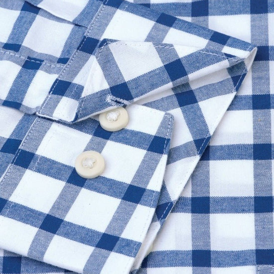 Young Ideas & Henmores - Bold Check Longsleeved Shirt - White - M