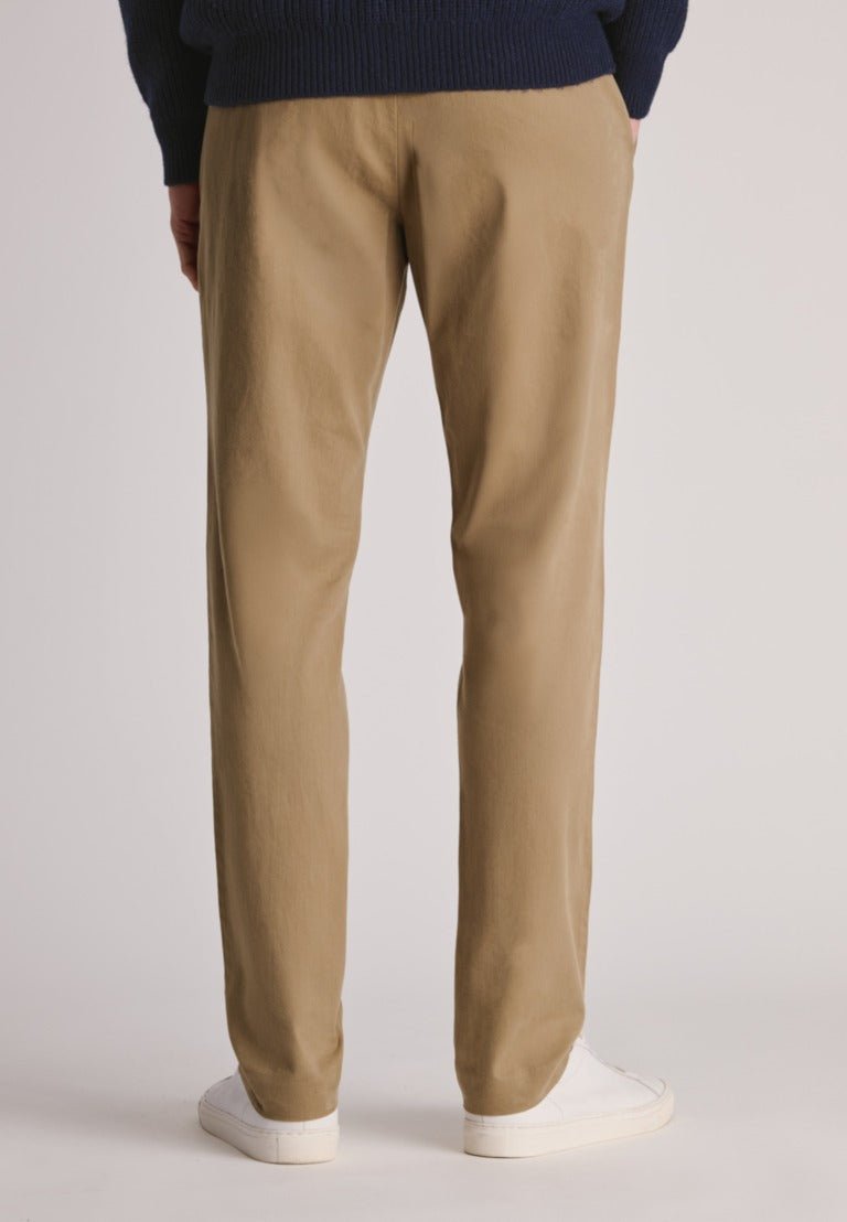 Young Ideas & Henmores -Bolt Regular Fit Twill Trousers -Taupe -32x31
